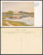 Delcampe - Burma FM Muriel Artist Signed Old Postcard IRRAWADDY BACKWATER Mandalay Boats A3 - Myanmar (Burma)