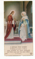Delcampe - Image Pieuse  " Souvenir   Communion Solennelle  " PETIT Françoise   église  D' ISSANCOURT  1934 - Santini