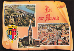 Delcampe - 57 ARS SUR MOSELLE EGLISE ET VUE AERIENNE - Ars Sur Moselle