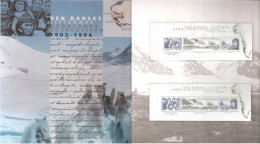 Delcampe - Denmark Greenland 2003 Folder Danish Greenalnd Expedition 1902-1904, Mi Bloc 20 Denmark And Mi Bloc 25 Greenland, MNH - Briefe U. Dokumente