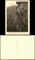 Delcampe - Ansichtskarte Rathen Blosstock Westwand Bergsteiger 1928/1968 Walter Hahn:525 - Rathen
