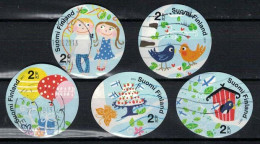 Delcampe - 2011  Finland, The Tree Of Happiness, Compete Set Used. - Gebraucht