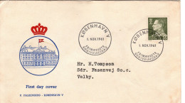 Delcampe - Denmark 1961 Frederick IX Definitive 35o ,First Day Cover, - FDC