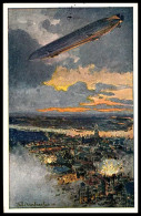 Delcampe - ZEPPELIN UBER ANTWERPEN DEUTSCHE LUFTFLOTTE VEREIN - Zeppeline