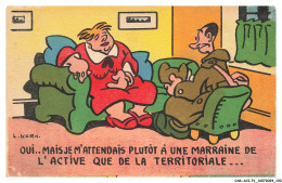 Delcampe - CAR-ACIP1-0052-HUMOUR - Oui Mais Je M'attendais Plutot A Une Marraine De L'active Que De La Territoriale - Humor