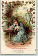 Delcampe - 39281000 - Praegedruck Jaeger Frau Taube Gedicht - Jagd