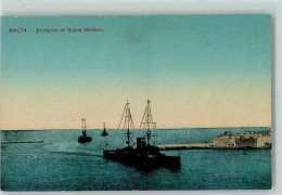 Delcampe - 10292487 - Entrance Of Grand Harbour, Kriegsschiffe  AK - Malta