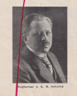 Delcampe - Hoogleraar A.K.M. Noyons Verlaat Leuven ( ° Utrecht ) - Orig. Knipsel Coupure Tijdschrift Magazine - 1927 - Non Classés