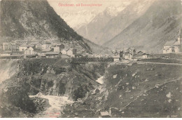 Delcampe - SUISSE AF#DC763 URI GOSCHENEN MIT DAMMAGLETSCHER VUE SUR LA VILLE ET LE PONT - Göschenen