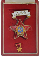 Delcampe - 1950. "Kiváló Dolgozó" Rákosi-címeres Zománcozott Kitüntetés Eredeti Tokban, Miniatűrrel T:AU,XF - Non Classés