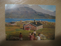 Delcampe - IGALIKO Children At The School South Godthab Nuuk 1979 Cancel Postcard GREENLAND Denmark Gronland - Grönland