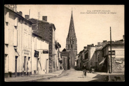 Delcampe - 33 - LANGON - COURS SADI CARNOT ET L'EGLISE - Langon