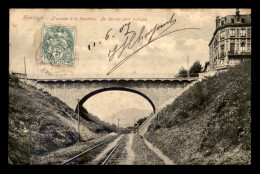 Delcampe - 64 - HENDAYE - LE DERNIER PONT FRANCAIS AU DESSUS DE LA LIGNE DE CHEMIN DE FER - Hendaye