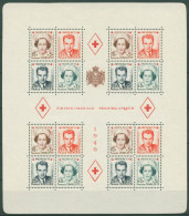 Delcampe - Monaco 1949 Rotes Kreuz Charlotte Fürst Rainier Block 3 A Postfrisch (SG61968) - Blocks & Kleinbögen
