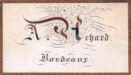 Delcampe - Carte Porcelaine -Porseleinkaart - Carte De Visite - A.  Richard A Bordeaux - Porzellan