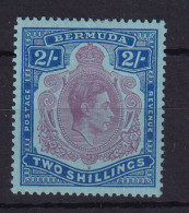 Delcampe - Bermuda: 1938/53   KGVI    SG116f    2/-   Reddish Purple & Blue/pale Blue   [Perf: 13]  MH - Bermuda