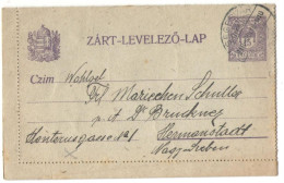 Delcampe - CLOSED POSTCARD SENT FROM SEGESVÁR - SIGHISOARA TO NAGYSZEBEN-SIBIU, 1918, TRANSYLVANIA UNDER HUNGARIAN ADMINISTRATION; - Siebenbürgen (Transsylvanien)