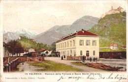 Delcampe - Ds171 Cartolina In Valsesia Stazione Della Ferrovia E Sacro Monte Varallo - Vercelli