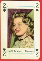 Delcampe - Carte à Jouer - 2 De Pique - Ingrid Bergman - Années 60 - Jeu De Cartes Acteur Actrice Cinéma - Photo Columbia - Andere & Zonder Classificatie