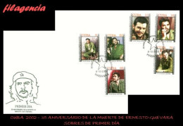 Delcampe - CUBA SPD-FDC. 2002-17 XXXV ANIVERSARIO DE LA MUERTE DE ERNESTO CHE GUEVARA - FDC