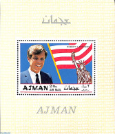 Delcampe - Ajman 1969 Robert Kennedy S/s, Overprint, Mint NH, History - American Presidents - Adschman