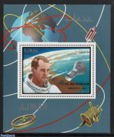 Delcampe - Ajman 1969 Edward White Overprint S/s, Mint NH, Transport - Space Exploration - Adschman