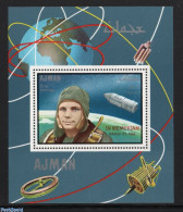 Delcampe - Ajman 1969 Y. Gagarin Overprint S/s, Mint NH, Transport - Space Exploration - Adschman