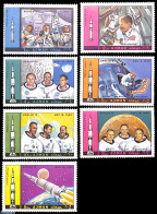 Delcampe - Ajman 1970 Apollo 1-12 7v, Mint NH, Transport - Space Exploration - Adschman