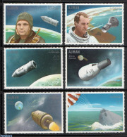 Delcampe - Ajman 1968 Apollo 7 6v, Mint NH, Transport - Space Exploration - Adschman
