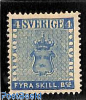 Delcampe - Sweden 1858 12 Ore, Coat Of Arms, Unused (hinged) - Neufs