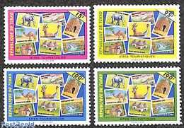 Delcampe - Chad 1993 Tourism 4v, Mint NH, Nature - Various - Animals (others & Mixed) - Birds - Camels - Elephants - Tourism - Tchad (1960-...)