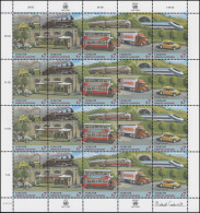 Delcampe - UNO Wien 231-235 ECE Und ESCAP Verkehrswesen Autos Eisenbahn 1997, ZD-Bogen ** - Sonstige & Ohne Zuordnung