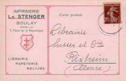 Delcampe - BOULAY - Carte à Entête Imprimerie STENGER - Boulay Moselle