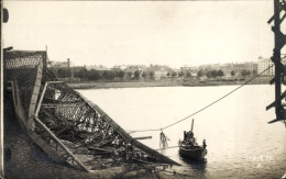 Delcampe - Photo CPA Riga Lettland, Zerstörte Brücke, Kriegszerstörung 1. WK, 1917 - Lettland