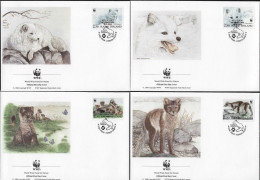 Delcampe - Finlande Animaux , Animals : Les Renards , The Foxes 1993 WWF - FDC