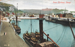 Delcampe - ROYAUME UNI - Dover - Inner Harbour - Colorisé - Bateau - Transport - Animé - Oblit 1912 - Carte Postale Ancienne - Dover