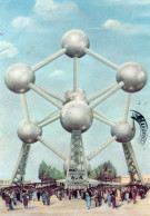 Delcampe - - BRUXELLES. - ATOMIUM . Hauteur: 102 M. Poids: 3200 T. - Scan Verso - - Monumenti, Edifici