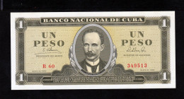 Delcampe - CUBA 1 PESO 1965 UNC/SC Pick.100c Serie 349513 Alfa R-60 - Cuba