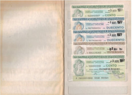 Delcampe - Album Di Miniassegni Anni 70. Totale 27 Pezzi - [10] Chèques