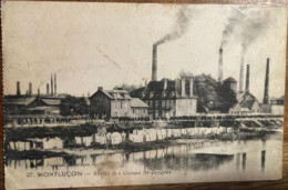 Delcampe - Cpa 03 Montluçon, Sortie Des Usines St-Jacques, Animée, éd Pointud, écrite En 1931 - Montlucon