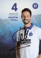 Delcampe - Fußball-Autogrammkarte AK Martin Stoll Karlsruher SC 17-18 Breitenbronn Aglasterhausen Dynamo Dresden FC Hansa Rostock - Autogramme