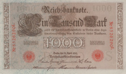 Delcampe - 1000 MARK 1910 DEUTSCHLAND Papiergeld Banknote #PL339 - [11] Emissions Locales
