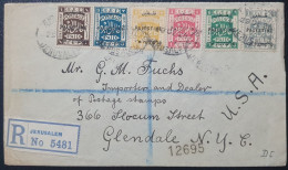 Delcampe - E.E.F. Egyptian Expeditionary Force, British Military Occupation Of PALESTINE OVERPRINT Registered Cover 1926 RARE - Iran