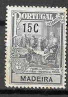 Delcampe - MADEIRA Portugal 1925, Serie Pombal Yvert 43, 15 C Gris - Madeira