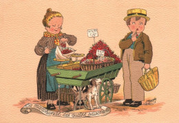 Delcampe - Les Petis Métiers De La Rue , Le Marchand De Quatre Saisons , Illustration Naudy - Naudy