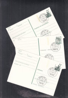Delcampe - BRD  P 144-146, Gestempelt, Sehenswürdigkeiten, 1990 - Postkarten - Gebraucht