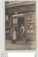 Delcampe - 1 Carte Photo à Identifier ?? " épicerie De Choix Bonneterie M.Vasseur " - To Identify