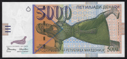 Delcampe - MACEDONIA 5000  Denari 1996   P-19  UNC - Macédoine Du Nord