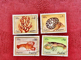 Delcampe - FUJEIRA 15v Oblitéré Conchas Shells Muscheln Conchoglie Marine Wildlife - Coneshells