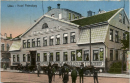 Delcampe - Libau - Hotel Petersburg - Feldpost Landwehr Inf. Regiment 5 - Letland